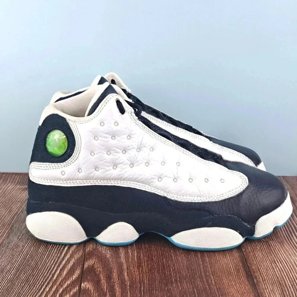 Jordan 13 Retro GS 'Obsidian' sz 6Y White/Obsidian/Dark Powder Blue - Picture 2 of 11